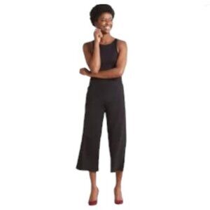 Evereve Farrah Ponte Knit Sleeveless Wide Leg Jumpsuit in Black XSmall